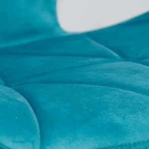 Scaun de bucatarie din catifea si cadru din lemn BUC 241V turcoaz