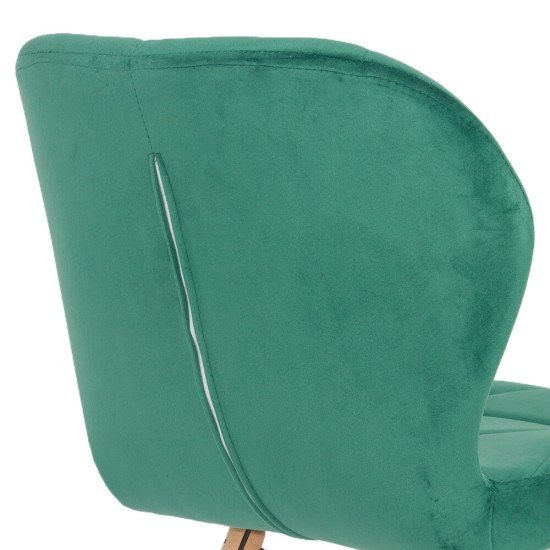 Velvet kitchen chair and wooden frame BUC 241V green Velvet kitchen chair and wooden frame BUC 241V green