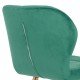 Velvet kitchen chair and wooden frame BUC 241V green