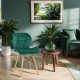 Velvet kitchen chair and wooden frame BUC 241V green