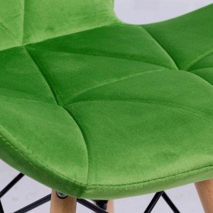 Velvet kitchen chair and wooden frame BUC 241V light green Velvet kitchen chair and wooden frame BUC 241V light green