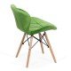 Velvet kitchen chair and wooden frame BUC 241V light green