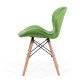 Velvet kitchen chair and wooden frame BUC 241V light green