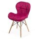 Velvet kitchen chair and wooden frame BUC 241V burgundy