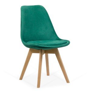 Velvet living room chair and wooden legs BUC 242V green Velvet living room chair and wooden legs BUC 242V green