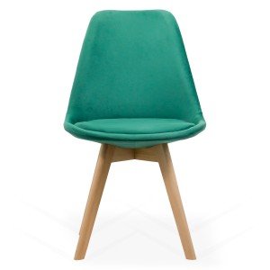 Velvet living room chair and wooden legs BUC 242V green Velvet living room chair and wooden legs BUC 242V green