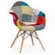 patchwork design chair textile buc 243 multicolor