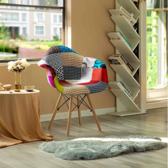 Scaun Fotoliu Patchwork BUC 243 multicolor Scaun Fotoliu Patchwork BUC 243 multicolor