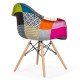 patchwork design chair textile buc 243 multicolor