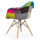 patchwork design chair textile buc 243 multicolor