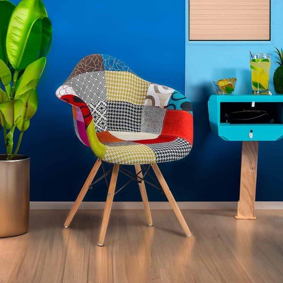 Scaun Fotoliu Patchwork BUC 243 multicolor Scaun Fotoliu Patchwork BUC 243 multicolor