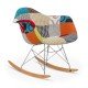 Patchwork rocking chair BUC 243B multicolor