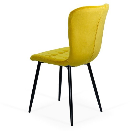 Scaun living catifea BUC 247 galben