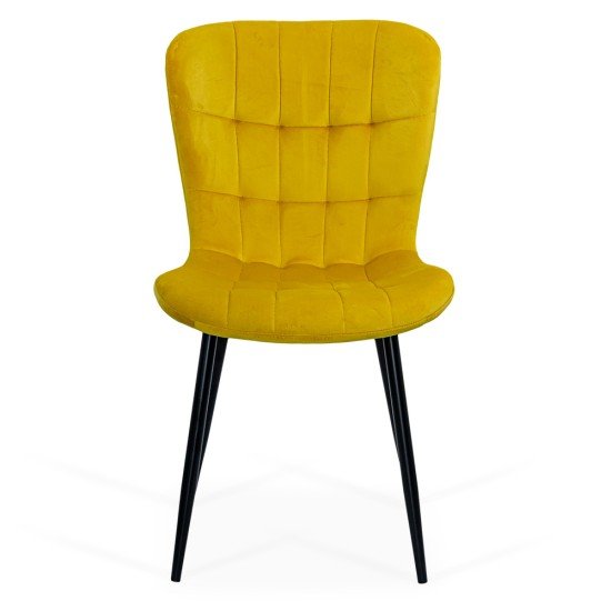 Scaun living catifea BUC 247 galben