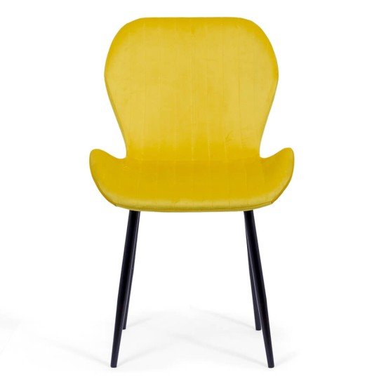 Velvet living chair BUC 248U yellow