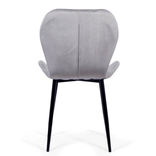 Velvet living chair BUC 248U grey