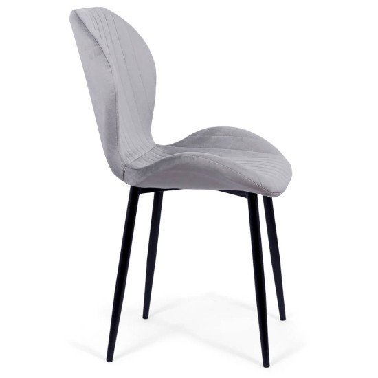Scaun living din catifea BUC 248U gri Scaun living din catifea BUC 248U gri