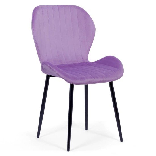 Velvet living chair BUC 248U purple