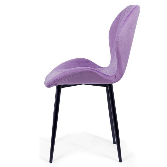 Velvet living chair BUC 248U purple