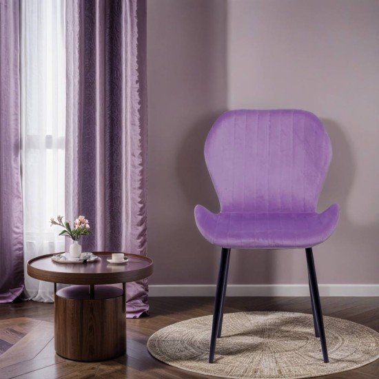 Velvet living chair BUC 248U purple