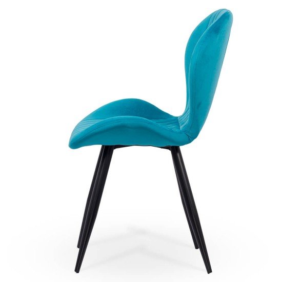 Velvet living chair BUC 248U turquoise