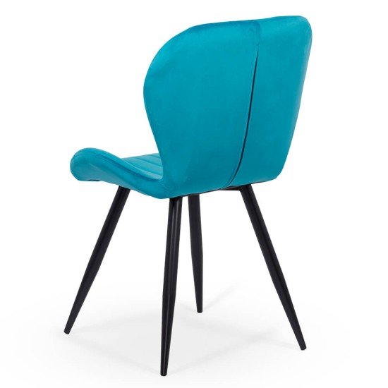 Velvet living chair BUC 248U turquoise