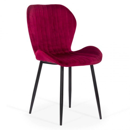 Scaun living din catifea BUC 248U visiniu Scaun living din catifea BUC 248U visiniu