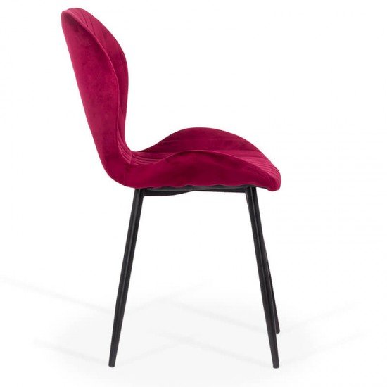 Scaun living din catifea BUC 248U visiniu Scaun living din catifea BUC 248U visiniu