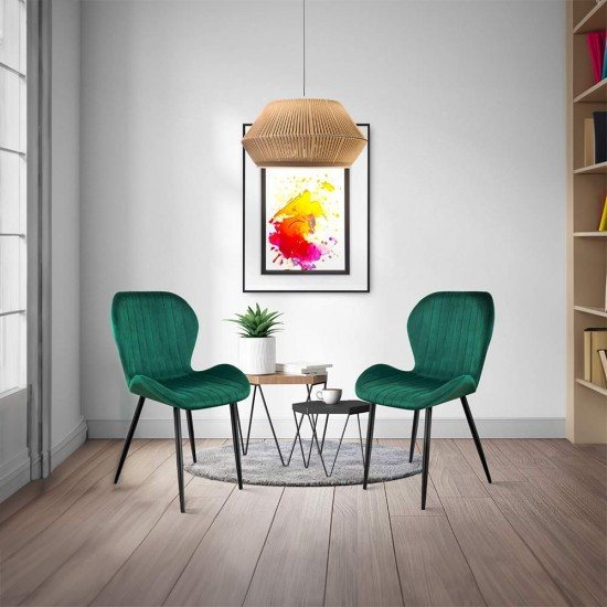 Scaun living din catifea BUC 248U verde Scaun living din catifea BUC 248U verde