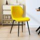 Velvet living chair BUC 248U yellow