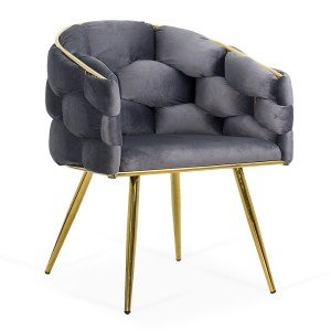 Scaun living gri din catifea cu aspect elegant BUC 251 Scaun living gri din catifea cu aspect elegant BUC 251