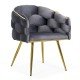Grey living room chair BUC 251 made of velvet with an elegant look Grey living room chair BUC 251 made of velvet with an elegant look