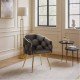 Scaun living gri BUC 251 din catifea cu aspect elegant