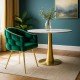 Scaun living verde BUC 251 din catifea cu piciorușe reglabile