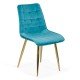 Dining Velvet Chair Gold Frame BUC 252-blue