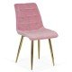 Dining Velvet Chair Gold Frame BUC 252 pink