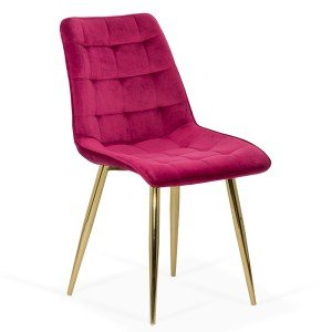 Dining Velvet Chair Gold Frame BUC 252 burgundy Dining Velvet Chair Gold Frame BUC 252 burgundy