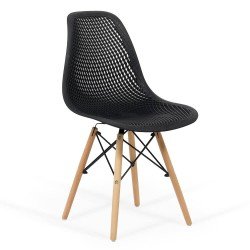 Modern plastic chair BUC 254 black