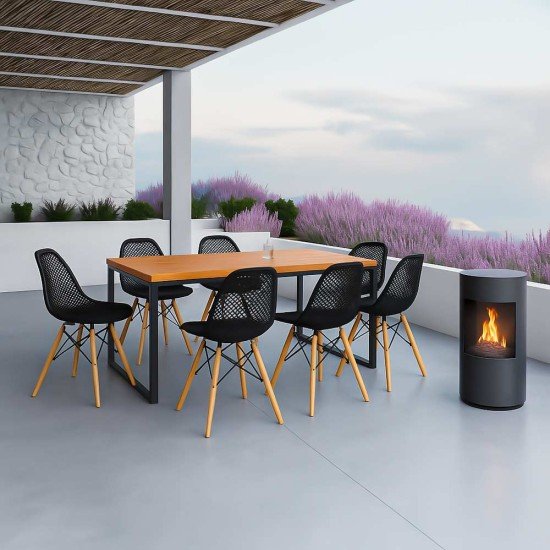 Scaun modern din plastic BUC 254 negru