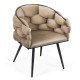 Modern velvet chair and metal frame BUC 256 beige Modern velvet chair and metal frame BUC 256 beige