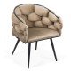 Modern velvet chair and metal frame BUC 256 beige