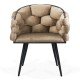 Modern velvet chair and metal frame BUC 256 beige Modern velvet chair and metal frame BUC 256 beige