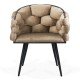 Modern velvet chair and metal frame BUC 256 beige