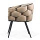 Modern velvet chair and metal frame BUC 256 beige Modern velvet chair and metal frame BUC 256 beige