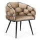 Modern velvet chair and metal frame BUC 256 beige Modern velvet chair and metal frame BUC 256 beige