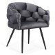 Scaun modern catifea BUC 256 gri  Scaun modern catifea BUC 256 gri
