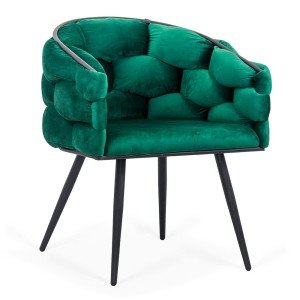 Modern velvet chair and metal frame BUC 256 green Modern velvet chair and metal frame BUC 256 green