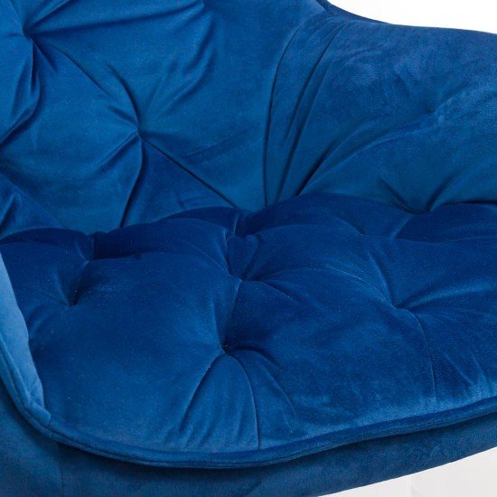 Velvet dining chair BUC 257 blue Velvet dining chair BUC 257 blue