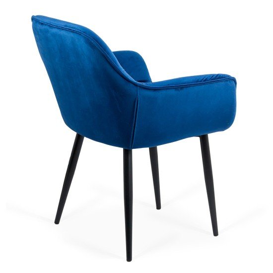 Velvet dining chair BUC 257 blue