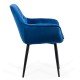 Velvet dining chair BUC 257 blue